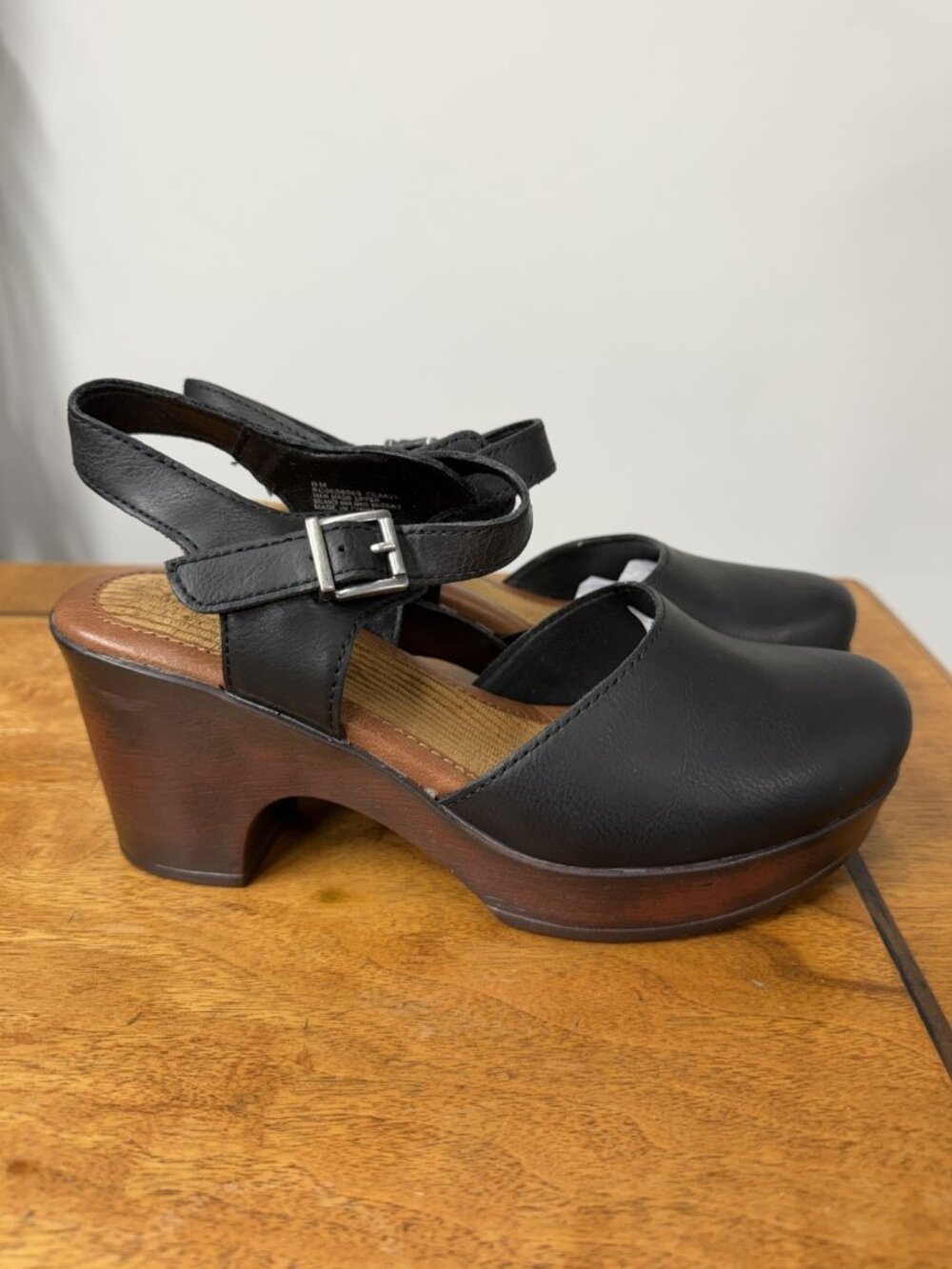 B.O.C. Born Women's 8 Black Natasha Comfort Wedge Sandals Platform Chunky - Picture 2 of 6